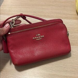 Coach wristlet red
